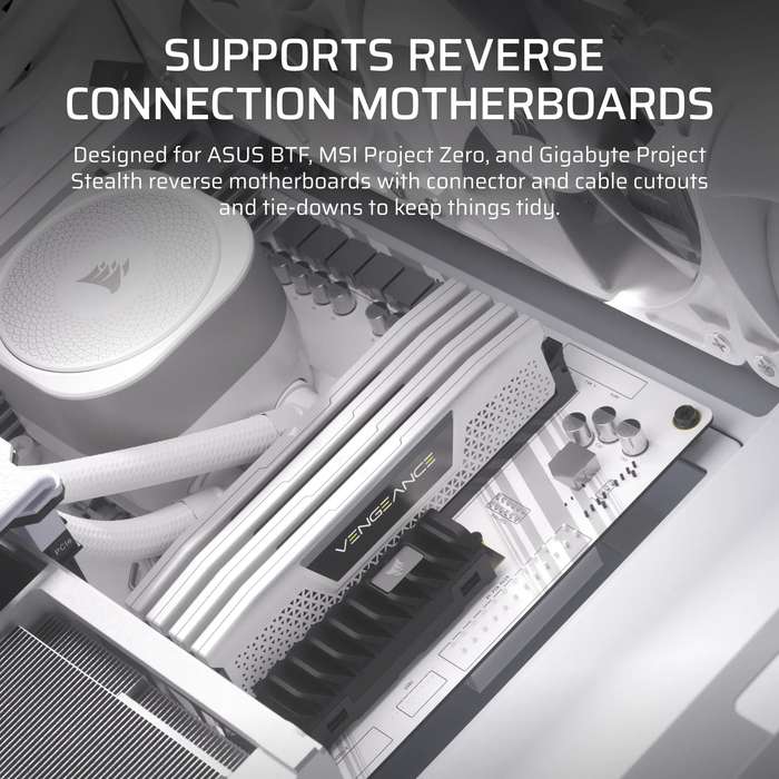 FRAME 4000D White Mid-Tower PC Case; 2x 3.5'' |  2x 2.5'' Drive Bays; Up to 360mm Radiator compat...