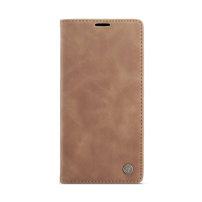 CaseMe-013 TPU Business Style Vintage Matte Horizontal Flap Leather Case for iPhone 12/12 Pro Yellow