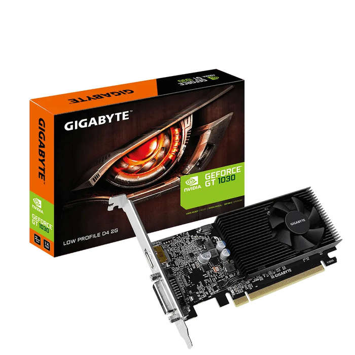 GIGABYTE nVidia GeForce GT 1030 - 2GB GDDR4; 64-Bit Memory Bus; PCI Express 2.0; 1x Dual-Link DVI...