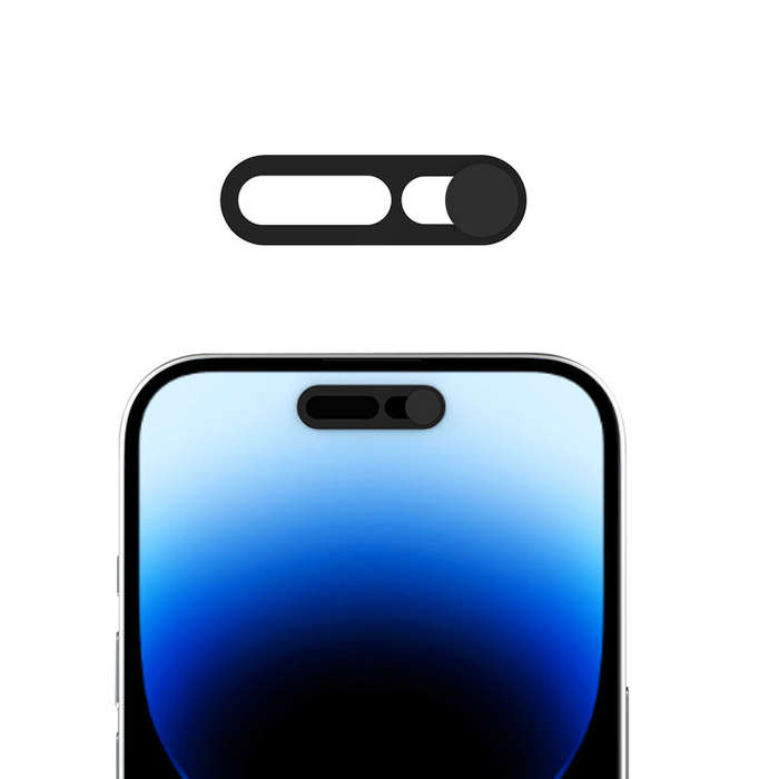 XF16 Front Camera Security Privacy Cover for iPhone 14 Pro/14 Pro Max/15 Series/16 Series Black