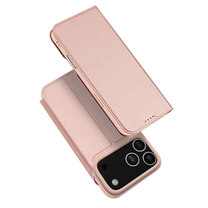 DUX DUCIS Skin Pro Series Magnetic Horizontal Flip Leather TPU + PU Case for iPhone 17 Pro Max Pink
