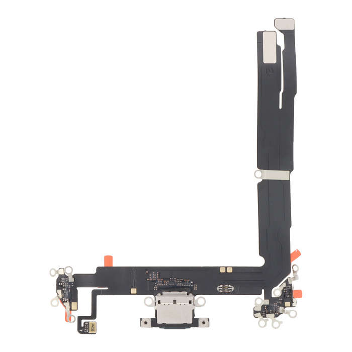 Charging Port Flex Cable with Charging Port Module for iPhone 16 Plus Black Ori R