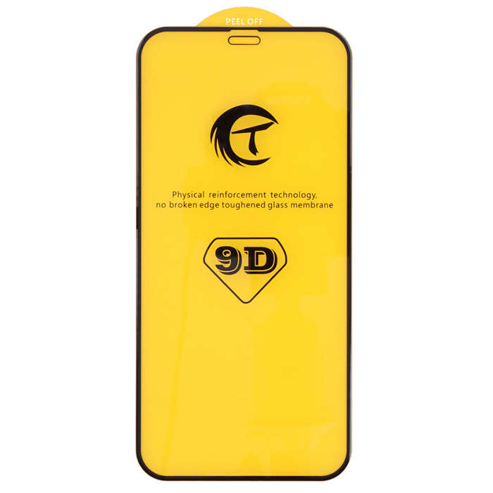 9D Full Screen Tempered Glass Screen Protector for iPhone 14 Black