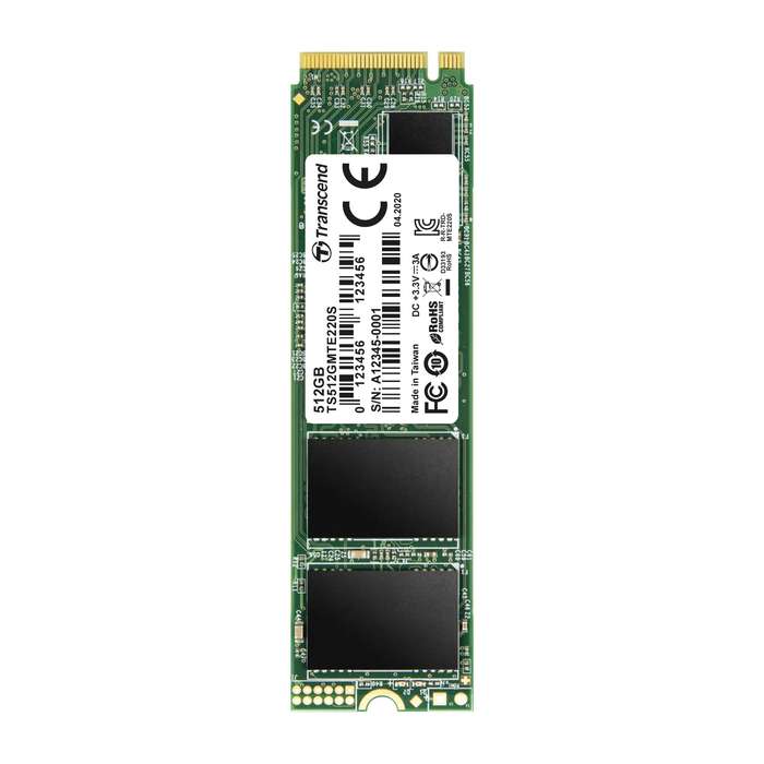 TRANSCEND 512GB MTE220S PCI-E GEN 3x4 NVMe M.2 2280 SSD 3D TLC with DRAM cache - 3500 MB/s Read 2...