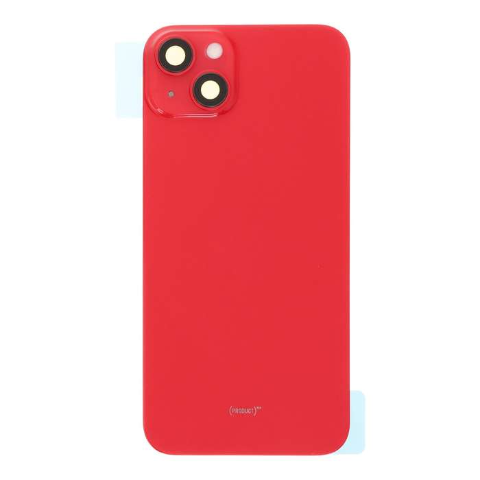 Battery Door + Back Camera Lens and Bezel with Magnetism Ring+Metal Plate for iPhone 14 Plus Red OEM