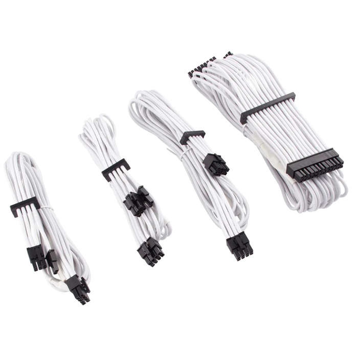 Corsair Premium Individually Sleeved White PSU Cable Kit Starter Package