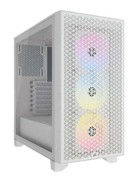 3000D RGB AIRFLOW White Mid-Tower PC Case; 2x 3.5'' |  2x 2.5'' Drive Bays; Up to 360mm Radiator ...