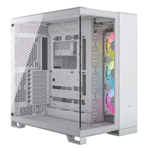 6500X Mid-Tower White Dual Chamber PC Case; 2x 3.5'' |  2x 2.5'' Drive Bays; Up to 360mm Radiator...