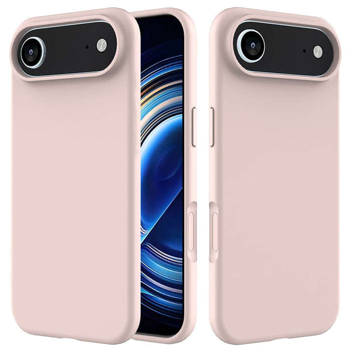 Full Pure Color Liquid Silicone Case Without Logo for iPhone 17 Air Pink