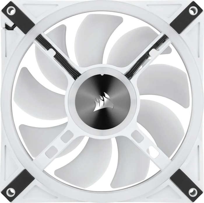 Corsair iCUE QL140 RGB 140mm PWM Dual Fan Kit with Lighting Node CORE - White