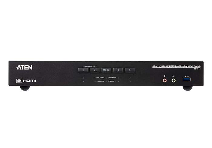 4-Port USB 3.0 4K HDMI Dual Display KVMP Switch HDMI 2.0 standard and supports up to 4K DCI (4...