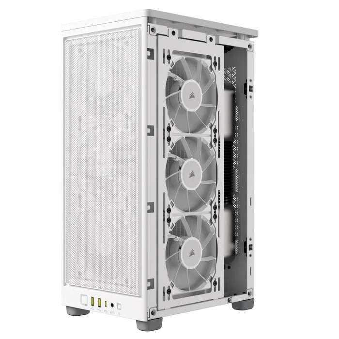 2000D AIRFLOW White Mini-ITX PC Case; 3x 2.5'' Drive Bays; Up to 360mm Radiator compatible
