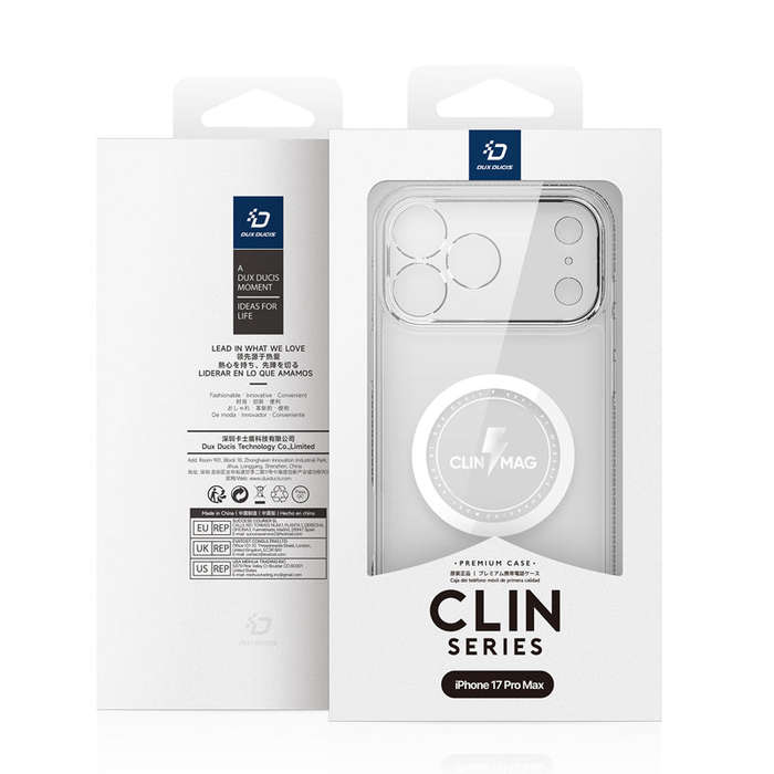 DUX DUCIS Clin Series Clear Case with MagSafe for iPhone 17 Pro Max Black