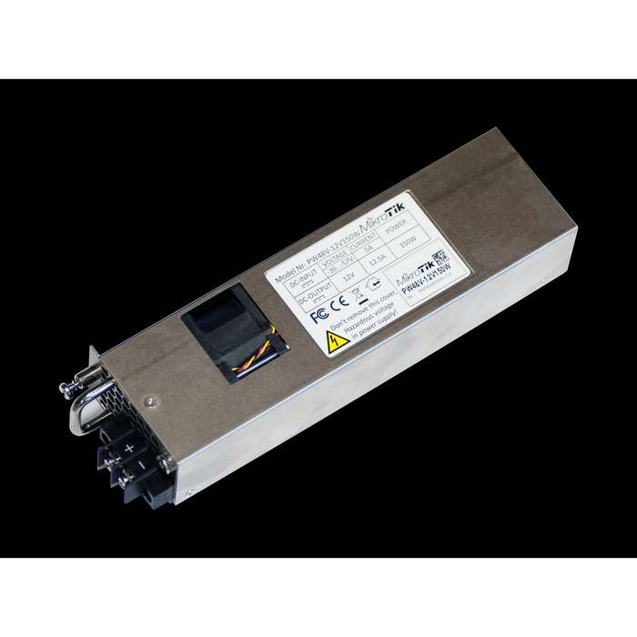 MikroTik Hot Swappable -48V DC 150W Telecom PSU for CCR1072-1G-8S+ &amp; CCR2216-1G-12XS-2XQ