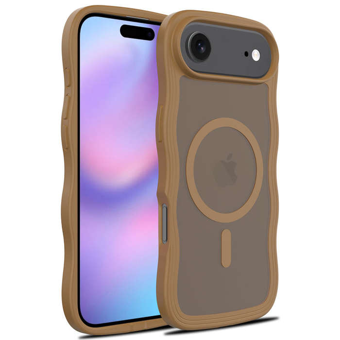 Magsafe Wavy Pattern Translucent Case for iPhone 17 Air Brown