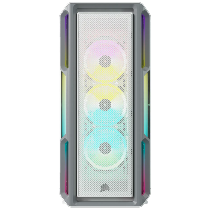 5000T RGB White Tempered Glass Mid-Tower; 2x 3.5'' |  4x 2.5'' Drive Bays; Up to 360mm Radiator c...