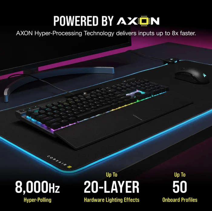Corsair K70 RGB PRO Mechanical Gaming Keyboard - CHERRY MX SPEED Silver Keyswitches - Black