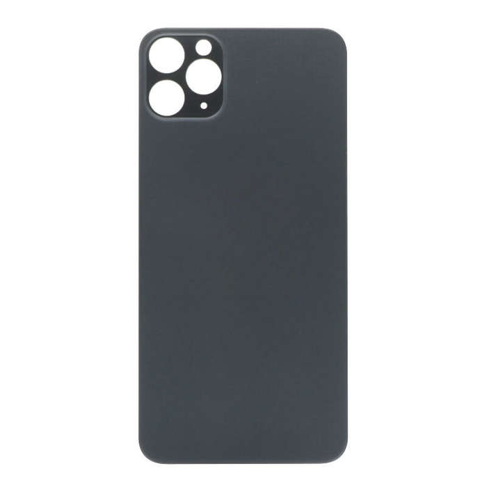 Battery Door with Adhesive for iPhone 11 Pro Max EU & Large Hole Version Black OEM