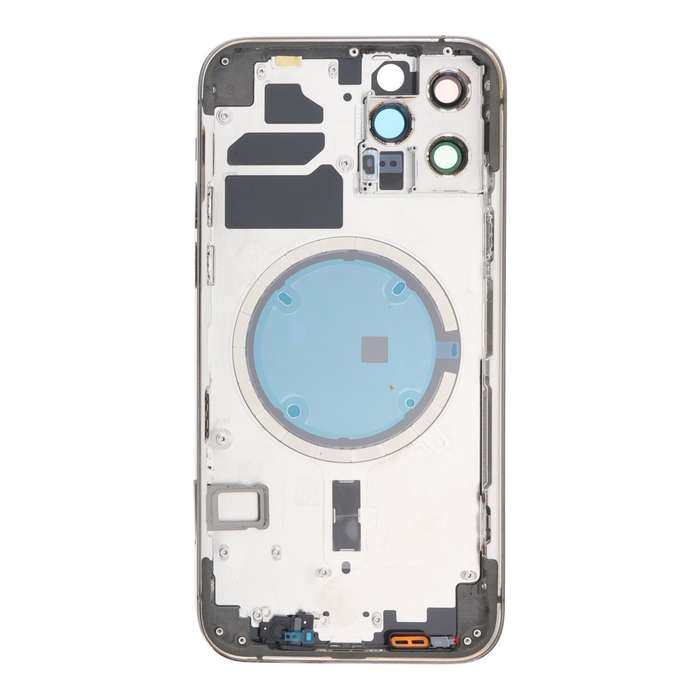 Middle Frame + Battery Door + Back Camera Lens and Bezel + Side Buttons + SIM Card Tray with Magn...