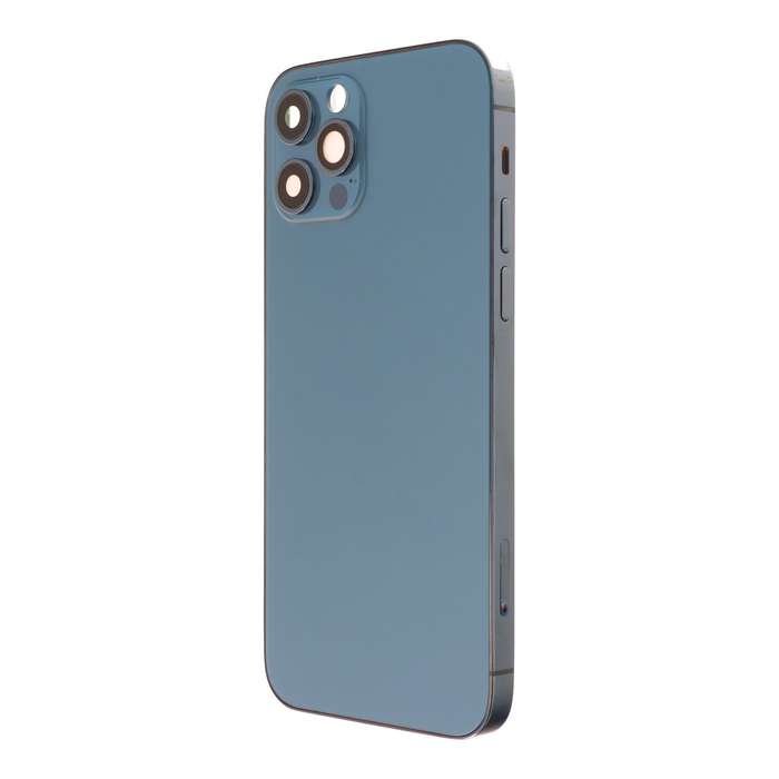 Middle Frame + Battery Door + Back Camera Lens and Bezel + Side Buttons + SIM Card Tray with Magn...