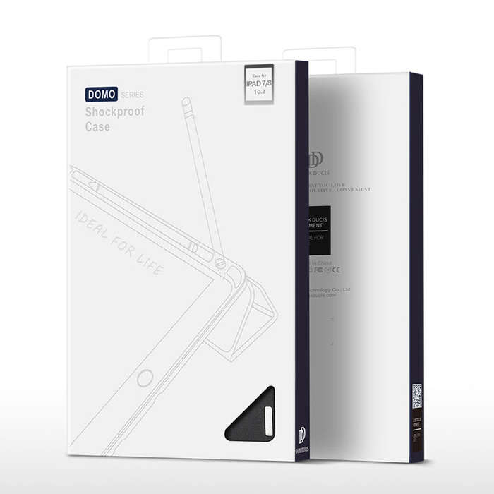 DUX DUCIS DOMO Series Luxury Smart Wake Sleep Trifold-Stand Protective Case for iPad 10.2 2019/10...