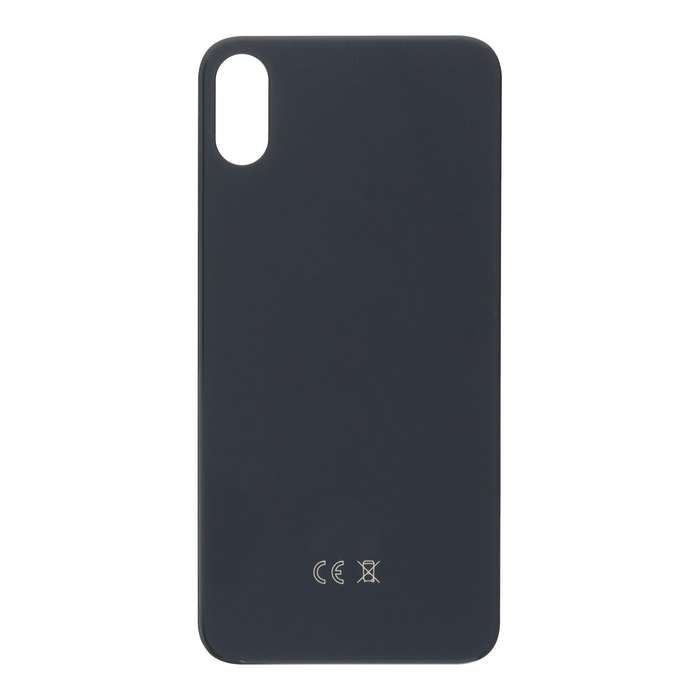 Battery Door with Adhesive for iPhone X EU & Large Hole Version Black HQ