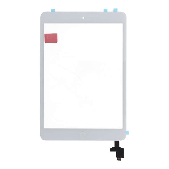 Touch Screen + Touch Screen Adhesive with Home Button Flex Cable for iPad Mini/Mini 2 White OEM