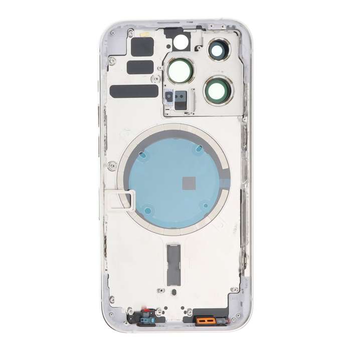 Middle Frame + Battery Door + Back Camera Lens and Bezel + Side Buttons + SIM Card Tray with Magn...