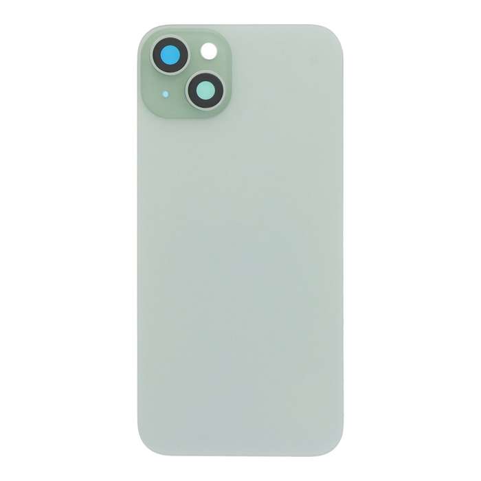 Battery Door + Back Camera Lens and Bezel with Magnetism Ring+Metal Plate for iPhone 15 Plus Gree...