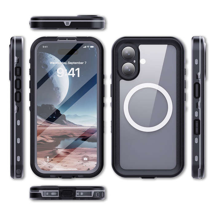 Redpepper IP68 Waterproof Shockproof Case for iPhone 16 Black