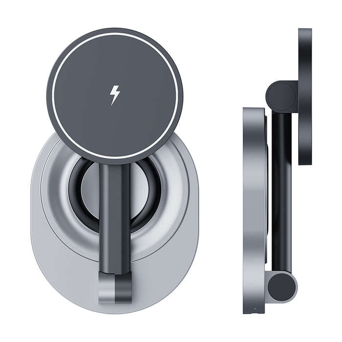 W14 15W 2 In 1 Foldable Magnetic Wireless Charger Stand for iPhone 12-15 Series/Airpods/Apple Wat...