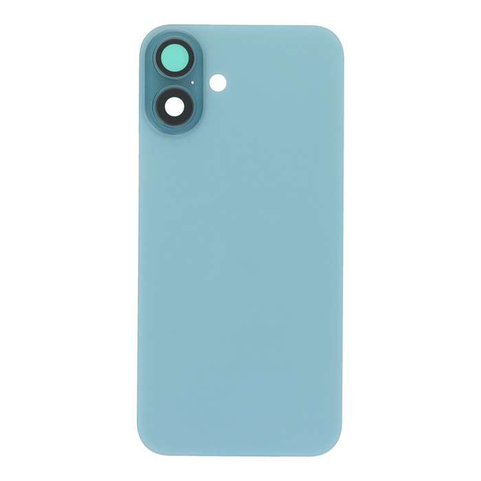Battery Door + Back Camera Lens and Bezel with Magnetism Ring+Metal Plate for iPhone 16 Plus Teal...