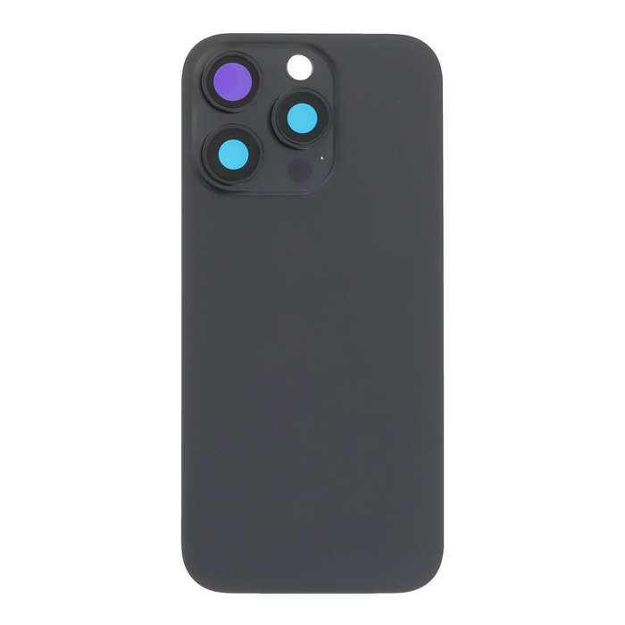 Battery Door + Back Camera Lens and Bezel with Magnetism Ring+Metal Plate for iPhone 16 Pro Black...