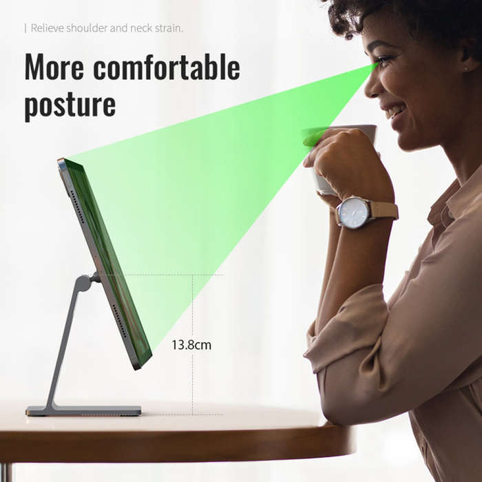 Adjustable Magnetic Phone Stand | R-JUST SJ18 Aluminium Square Desktop