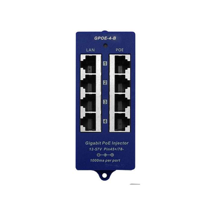 4 Port Gigabit Passive PoE Injector