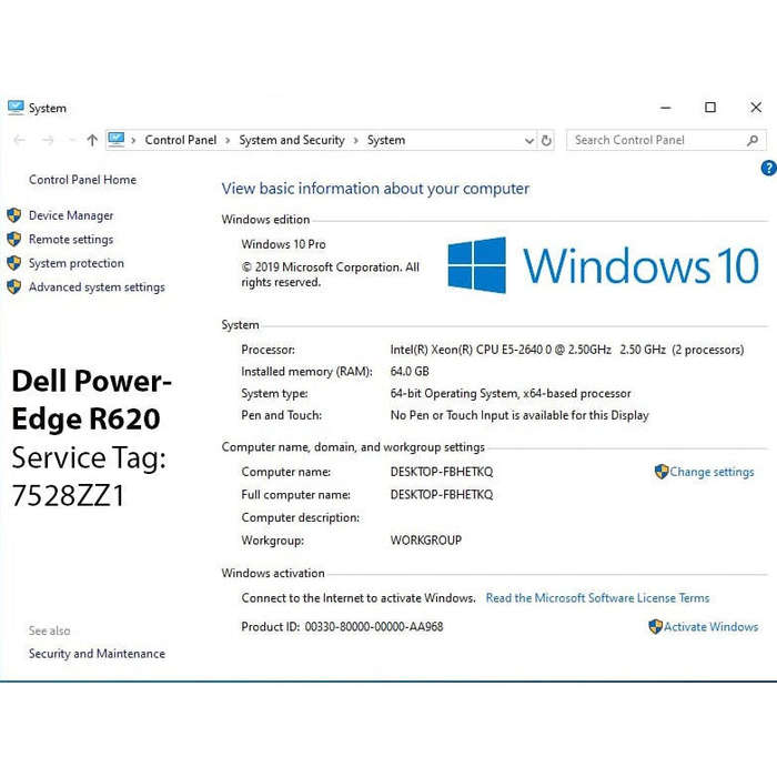 Dell PowerEdge R620: Intel Xeon E5-2640 Six Core, 64GB RAM, 2 x 300GB 2.5 inch 10K SAS Drive, 10 ...
