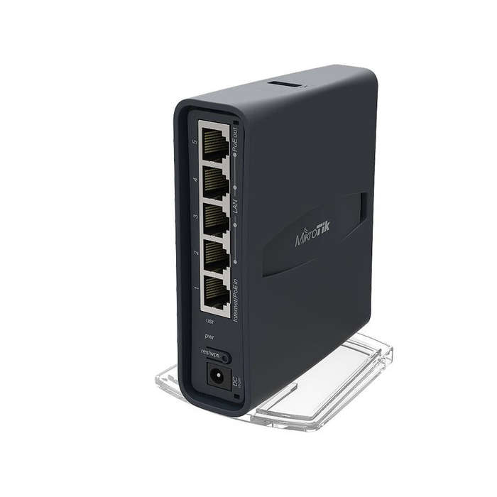 MikroTik hAP ac Lite Tower 5 Port Ethernet 750Mbps WiFi 5 Router | RB952Ui-5ac2nD-TC