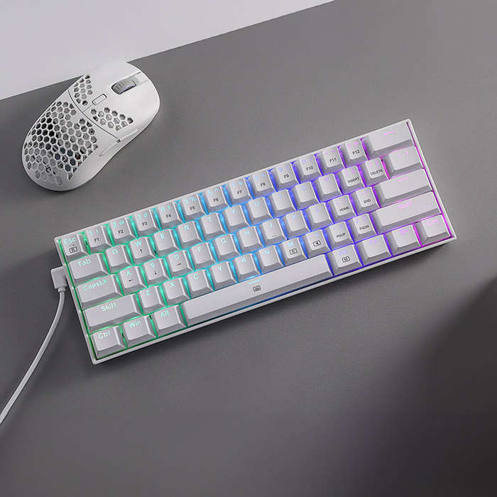 REDRAGON DRAGONBORN Wired Mechanical Keyboard RGB67Key Design - White