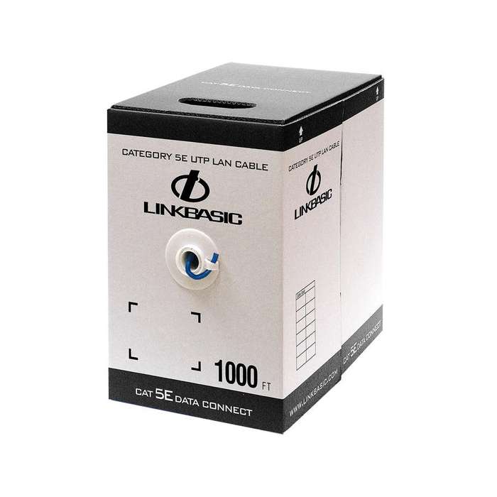 Linkbasic 305M Box Cat5e Solid Blue UTP Cable