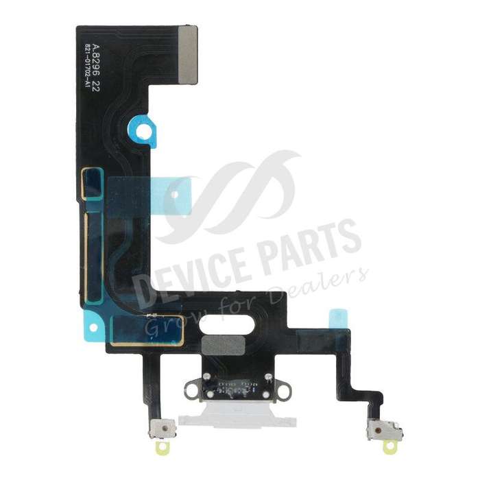 Charging Port Flex Cable for iPhone XR White without Logo OEM