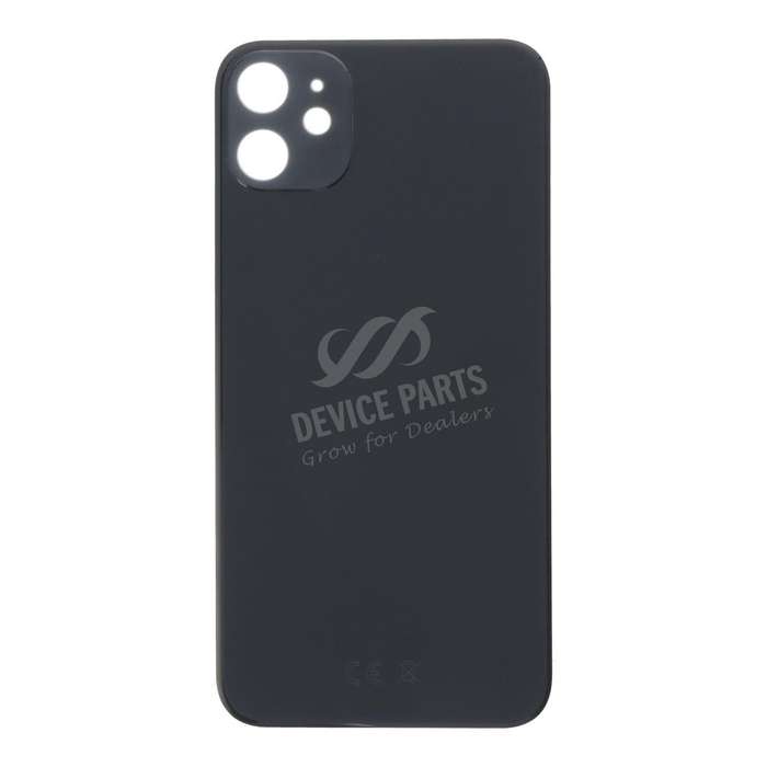 Battery Door with Adhesive for iPhone 11 European & Small Hole Version Black HQ