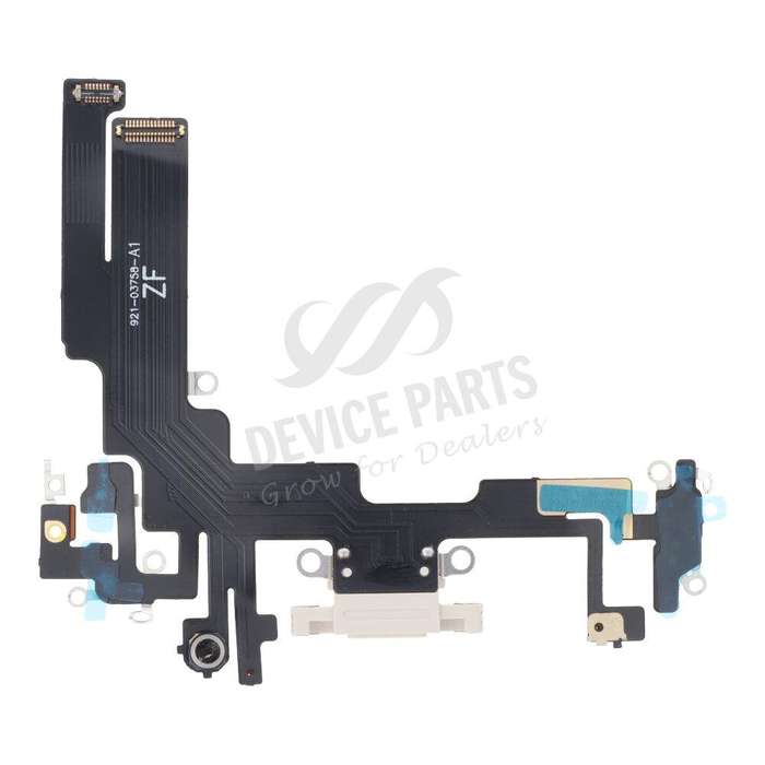 Charging Port Flex Cable for iPhone 14 White HQ