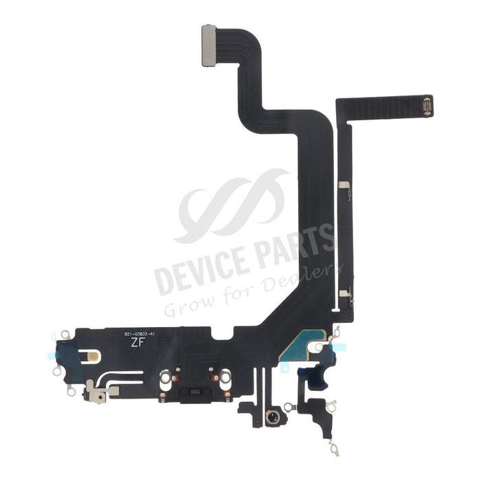 Charging Port Flex Cable for iPhone 14 Pro Max Black HQ