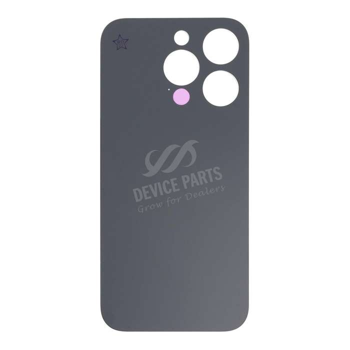 Battery Door with Adhesive for iPhone 15 Pro Large Hole Black Titanium OEM