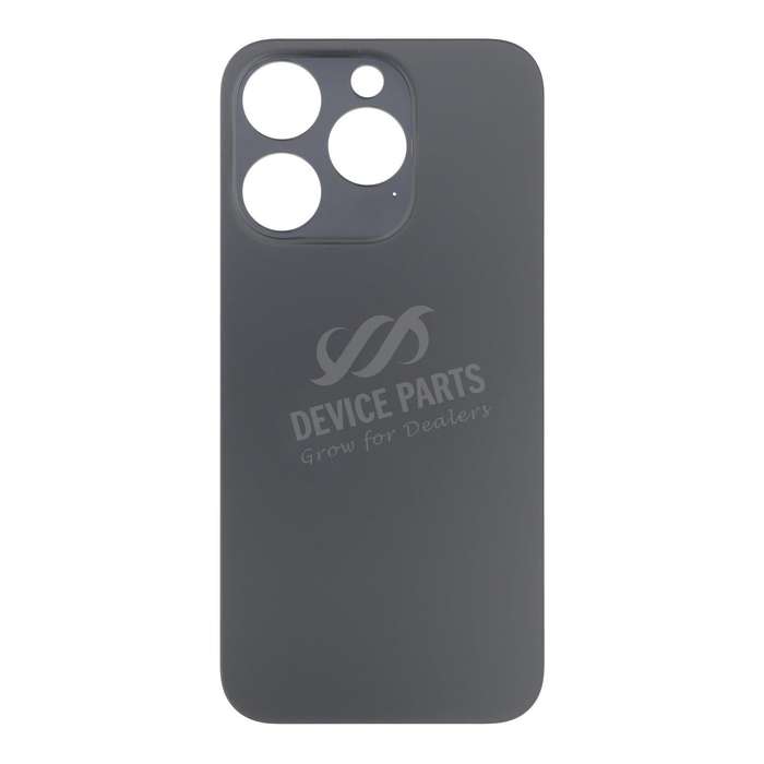 Battery Door with Adhesive for iPhone 15 Pro Large Hole Black Titanium OEM