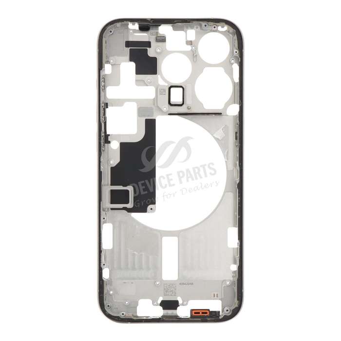 Middle Frame with Side Buttons + SIM Card Tray for iPhone 15 Pro A3101/A3102 European Version Whi...