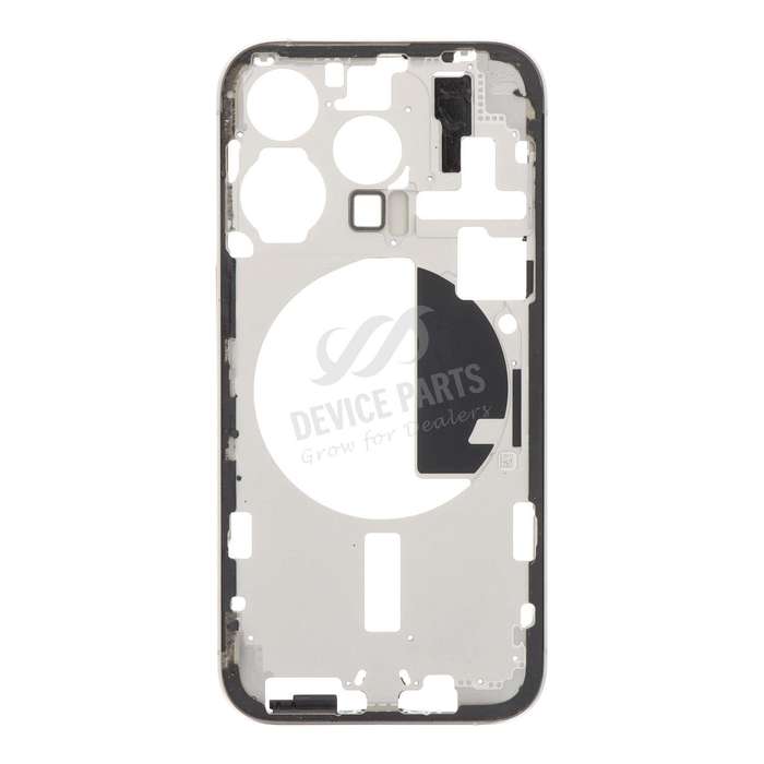 Middle Frame with Side Buttons + SIM Card Tray for iPhone 15 Pro A3101/A3102 European Version Whi...