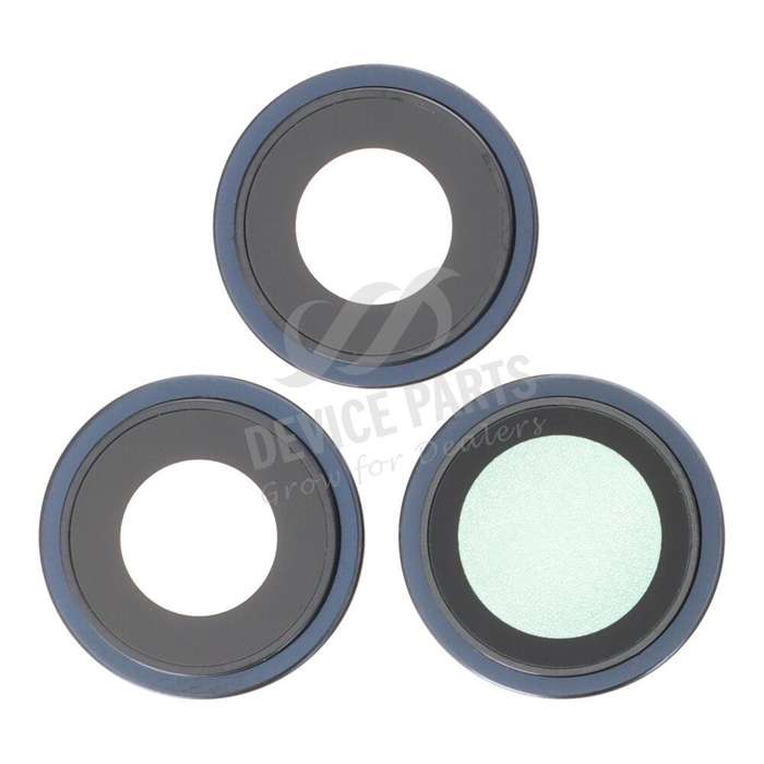 Back Camera Lens and Bezel for iPhone 15 Pro Max Blue Titanium Ori 3pcs in one set