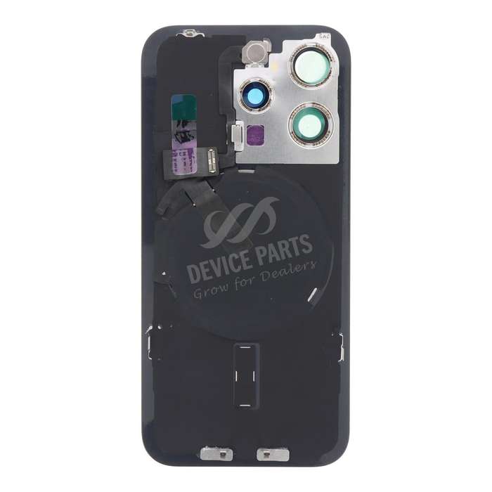 Battery Door + Back Camera Lens and Bezel with Magnetism Ring+Metal Plate+Wireless Charger Chip+F...