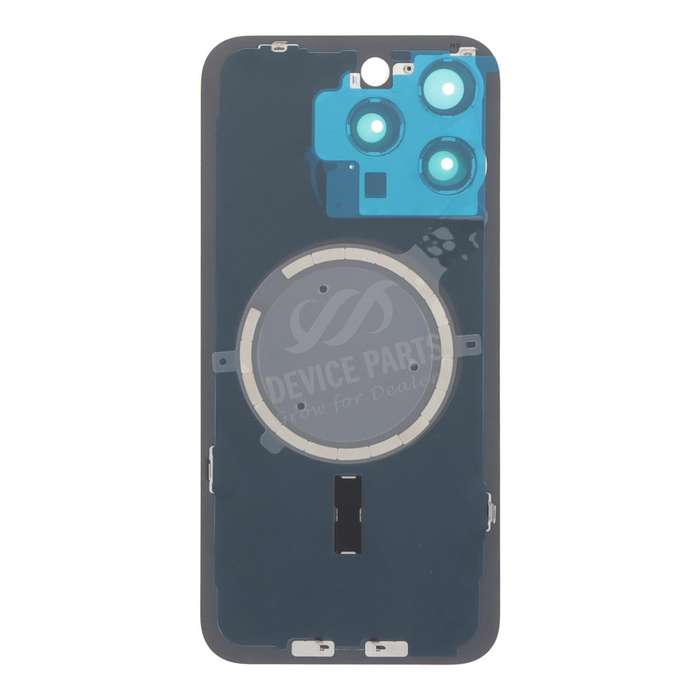 Battery Door + Back Camera Lens and Bezel with Magnetism Ring+Metal Plate for iPhone 15 Pro Max B...